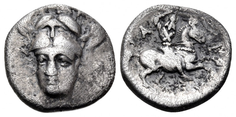 THESSALY. Pharsalos. Early-mid 4th century BC. Trihemiobol (Silver, 11.5 mm, 1.3...