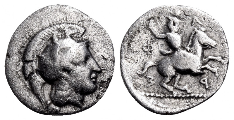 THESSALY. Pharsalos. Late 5th-mid 4th century BC. Trihemiobol (Silver, 14 mm, 1....