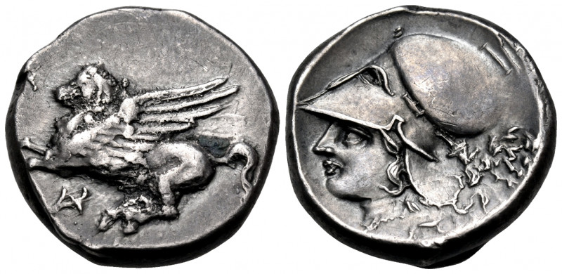 AKARNANIA. Anaktorion. Circa 350-300 BC. Stater (Silver, 20 mm, 8.06 g, 12 h). P...