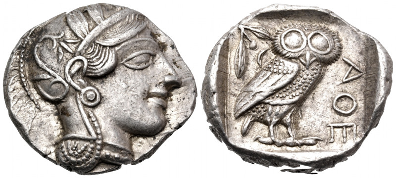 ATTICA. Athens. Circa 449-404 BC. Tetradrachm (Silver, 25.5 mm, 17.24 g, 6 h), 4...