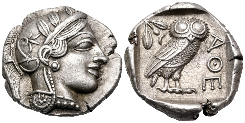 ATTICA. Athens. Circa 449-404 BC. Tetradrachm (Silver, 26 mm, 17.21 g, 4 h), 430...