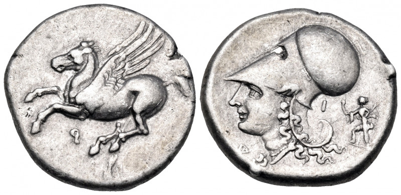 CORINTHIA. Corinth. Circa 375-300 BC. Stater (Silver, 21.5 mm, 8.55 g, 9 h). Q P...