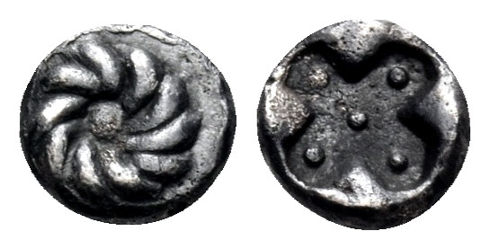 IONIA. Uncertain. Circa 500-480 BC. Hemitetartemorion or 96th stater (Silver, 4 ...