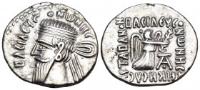 KINGS OF PARTHIA. Vonones I, circa AD 8-12. Drachm (Silver, 20 mm, 4.05 g, 12 h), Ecbatana, c. 10. BACIΛΕΥC ONωΝΗC Diademed head of Vonones I to left....