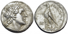PTOLEMAIC KINGS OF EGYPT. Ptolemy II Philadelphos, 285-246 BC. Tetradrachm (Silver, 25 mm, 14.00 g, 11 h), Ake. Diademed head of Ptolemy I to right, w...