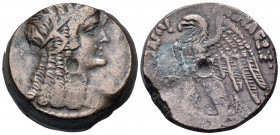 PTOLEMAIC KINGS OF EGYPT. Ptolemy VI Philometor, second reign, 163-145 BC. (Bronze, 24 mm, 16.46 g, 11 h), Alexandria. Head of Isis right, hair bound ...