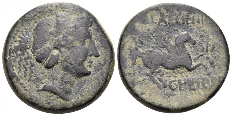 CORINTHIA. Corinth. Circa 34-31 BC. (Bronze, 21 mm, 8.29 g, 1 h), Struck under t...