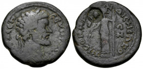 BITHYNIA. Nicomedia. Septimius Severus, 193-211. (Bronze, 26 mm, 10.46 g, 7 h). AY K Λ CEΠ CEYHPOC Laureate bust of Septimus Severus to right. Rev. ΝΙ...