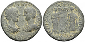 PHRYGIA. Cidyessus. Philip I, with Philip II, 244-249. (Bronze, 35 mm, 18.12 g, 5 h), struck under the first archon Aurelius Marcus. ΑΥΤ Κ Μ ΙΟΥ ΦΙΛΙΠ...