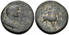 PHRYGIA. Hierapolis. Titus, 79-81. Assarion (Bronze, 24 mm, 12.28 g, 1 h). [ΤΙΤΟϹC] ΚΑΙCΑΡ Draped and laureate head of Titus to right. Rev. [ΙE]ΡΑΠΟΛΙ...