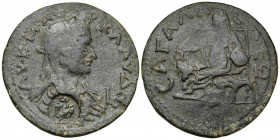 PISIDIA. Sagalassus. Claudius II, 268-270. 10 Assaria (Bronze, 33 mm, 17.16 g, 12 h). AY•K•M•AYP• KΛAYΔIO-N Laureate, draped and cuirassed bust of Cla...