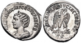 SYRIA, Seleucis and Pieria. Antioch. Otacilia Severa, Augusta, 244-249. Tetradrachm (Billon, 27 mm, 11.29 g, 7 h), struck under Philip I, 247. MAP ΩTA...