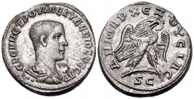 SYRIA, Seleucis and Pieria. Antioch. Herennius Etruscus, As Caesar, 249-251. Tetradrachm (Billon, 26 mm, 12.27 g, 11 h), 3rd officina, 250-251. EPENN ...