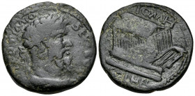 SYRIA, Seleucis and Pieria. Heliopolis. Septimius Severus, 193-211. (Bronze, 25 mm, 11.39 g, 7 h). L SEPTIMIO SEVERO AVG B Laureate, draped, and cuira...