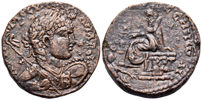 MESOPOTAMIA. Edessa. Severus Alexander, 222-235. (Bronze, 23 mm, 9.51 g, 12 h). ...