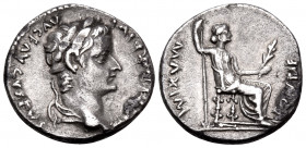 Tiberius, 14-37. Denarius (Silver, 18 mm, 3.47 g, 8 h), of the so-called Tribute Penny type, Lugdunum, c. 15-18 (group 2). TI CAESAR DIVI AVG F AVGVST...