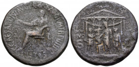 Gaius (Caligula), 37-41. Sestertius (Orichalcum, 34 mm, 23.90 g, 7 h), Rome, 37-38. C CAESAR AVG GERMANICVS P M TR POT / PIETAS Pietas seated left on ...
