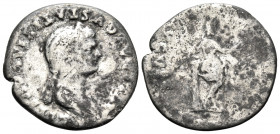 Julia Titi, Augusta, 79-90/1. Denarius (Silver, 19 mm, 2.85 g, 6 h), struck under Titus, Rome, 80-81. IVLIA AVGVSTA TITI AVGVSTI F Diademed and draped...