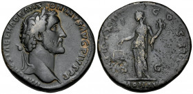 Antoninus Pius, 138-161. Sestertius (Orichalcum, 31 mm, 25.33 g, 6 h), Rome, 141-143. IMP CAES T AEL HADR ANTONINVS AVG PIVS PP Laureate head of Anton...