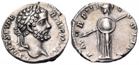 Septimius Severus, 193-211. Denarius (Silver, 17.5 mm, 3.21 g, 12 h), Rome, 195. L SEPT SEV PERT AVG IMP VII Laureate head of Septimius Severus to rig...