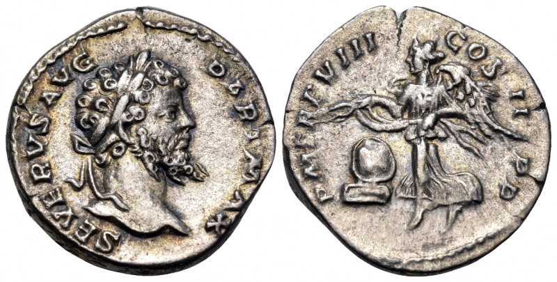 Septimius Severus, 193-211. Denarius (Silver, 19 mm, 3.23 g, 12 h), Rome, 198-20...