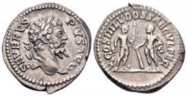 Septimius Severus, 193-211. Denarius (Silver, 20 mm, 3.26 g, 7 h), Rome, 204. SEVERVS PIVS AVG Laureate head of Septimius Severus to right. Rev. COS I...