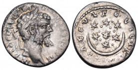 Septimius Severus, 193-211. Denarius (Silver, 17.5 mm, 2.65 g, 2 h), Emesa, 194-195. IMP CAE L SEP SE V PERT AVG COS II Laureate head of Septimius Sev...