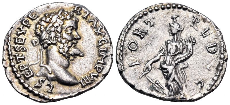 Septimius Severus, 193-211. Denarius (Silver, 19 mm, 2.69 g, 12 h), Laodicea, 19...