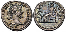 Septimius Severus, 193-211. Denarius (Silver, 18 mm, 3.25 g, 12 h), Laodicea, 198. L SEP SEVERVS PER AVG P M IMP XI Laureate head of Septimius Severus...