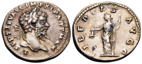 Septimius Severus, 193-211. Denarius (Silver, 20 mm, 3.68 g, 12 h), Laodicea, 198-202. L SEPT SEV AVG IMP XI PART MAX Laureate head of Septimius Sever...