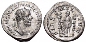 Macrinus, 217-218. Denarius (Silver, 19.5 mm, 3.23 g, 7 h), Rome, 217. IMP C M OPEL SEV MACRINVS AVG Laureate and cuirassed bust of Macrinus to right....