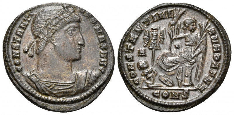 Constantine I, 307/310-337. Follis (Bronze, 20.5 mm, 2.97 g, 11 h), Constantinop...