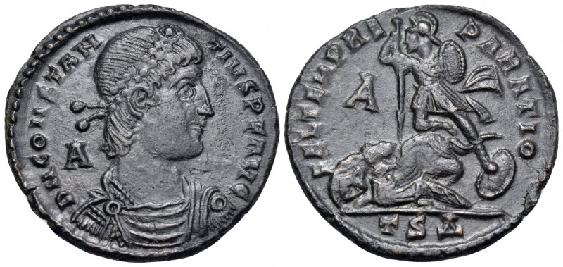 Constantius II, 337-361. Centenionalis (Bronze, 23 mm, 4.79 g, 12 h), Thessaloni...