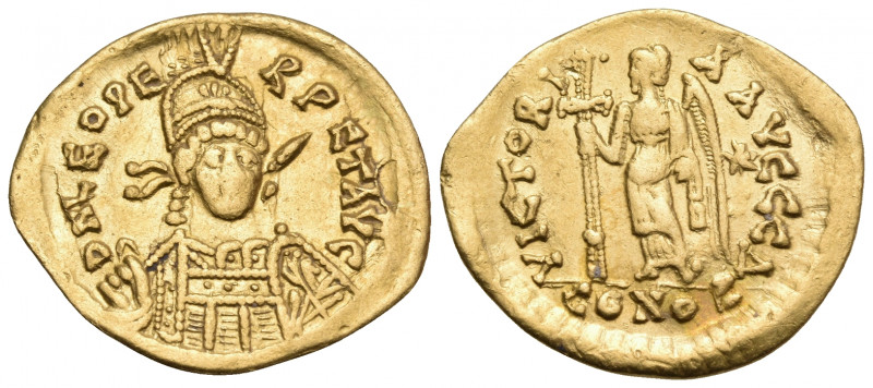 Leo I, 457-474. Solidus (Gold, 20.5 mm, 3.88 g, 6 h), Constantinople, Δ = 4th of...