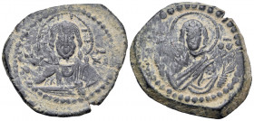 Anonymous Folles, time of Romanus IV, circa 1068-1071. Follis (Bronze, 29 mm, 9.20 g, 6 h), Class G, Constantinople. IC XC Facing bust of Christ Panto...