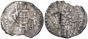 Andronicus II Palaeologus, with Andronicus III, 1282-1328. Basilikon (Silver, 20 mm, 1.51 g, 6 h), Constantinople, c. 1305-1320. ΑNΔPONIKOC ΔECΠOTHC A...
