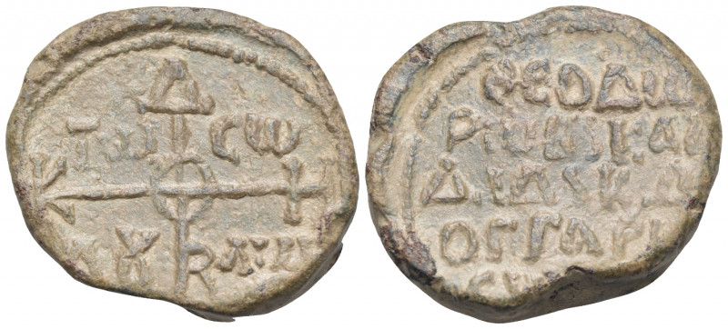 BYZANTINE SEALS. Theodoros, Imperial kandidatos & Droungarios of Syke in Cilicia...