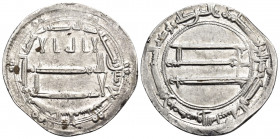 ISLAMIC, 'Abbasid Caliphate. al-Rashid, AH 170-193 / AD 786-809. Dirham (Silver, 24 mm, 2.97 g, 3 h), Madinat al Salam (Baghdad), AH 187 = AD 803. Alb...