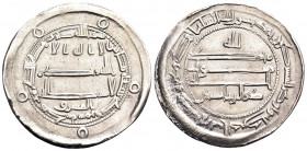 ISLAMIC, 'Abbasid Caliphate. Al-Ma'mun, AH 199-218 / AD 813-833. Dirham (Silver, 25 mm, 2.87 g, 9 h), Samarqand, AH 200 = AD 815/6. SICA III, 901. Rou...