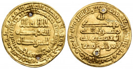ISLAMIC, 'Abbasid Caliphate. temp. Al-Mu'tamid, AH 256-279 / AD 870-892. Dinar (Gold, 20 mm, 2.88 g, 6 h), of reduced weight, mint of Sana'a in Yemen,...