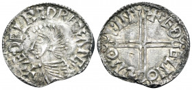 ANGLO-SAXON, Kings of All England. Aethelred II, 978-1016. Penny (Silver, 20 mm, 1.27 g, 12 h), Long Cross type, Lincoln; struck under the moneyer, Ae...