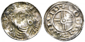 ANGLO-SAXON, Kings of All England. Cnut, 1016-1035. Penny (Silver, 18 mm, 1.03 g, 8 h), London mint, struck under the moneyer, Godric. +CNVT •RE•C•X• ...