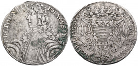 CROATIA. Ragusa (Dubrovnik). Republic of Ragusa, 1358-1807/1814. (Silver, 42 mm, 28.25 g, 12 h), Tallero, dated 1744. RHACVSIN · RECTOR · REI Barehead...