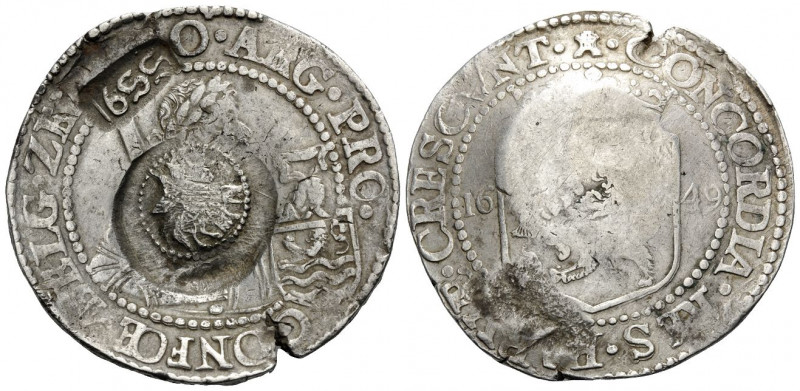 RUSSIA. Alexei Michailowitsch(1645-1676). (Silver, 43.5 mm, 28.59 g, 6 h), Jefim...