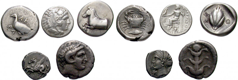 GREEK. 5th-3rd centuries BC. (Silver, 28.32 g). A lot of Five (5) silver issues ...