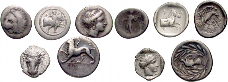 GREEK. 5th-3rd centuries BC. (Silver, 17.29 g). A lot of Five (5) silver issues ...