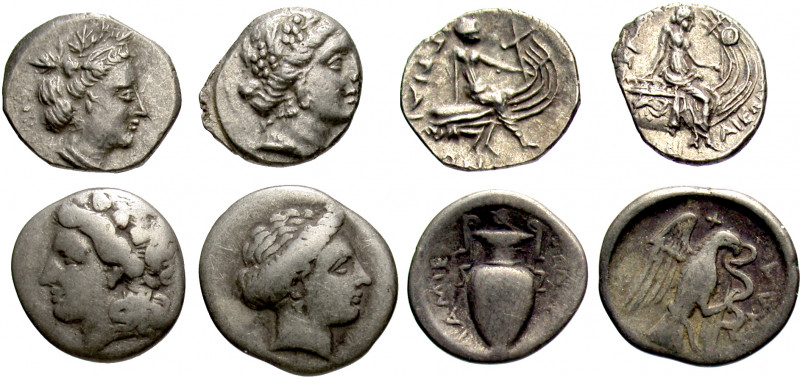 GREEK. 4th century BC. (Silver, 10.71 g). A lot of Four (4) hemidrachms and tetr...