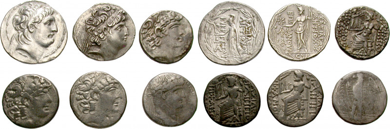 GREEK & ROMAN PROVINCIAL. (Silver, 90.59 g). A lot of Six (6) Seleukid and Antio...