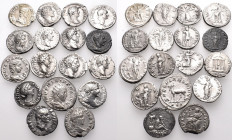 ROMAN IMPERIAL. Circa 1st-3rd century. (Silver, 50.50 g). A fine Lot of 17 Silver Denarii and Antoniniani from the three first centuries AD, including...
