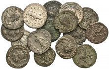 ROMAN IMPERIAL. 3rd century AD. (Silver, 56.77 g). A lot of sixteen (16) silver and a few billon antoniniani of the military emperors of the 3rd centu...